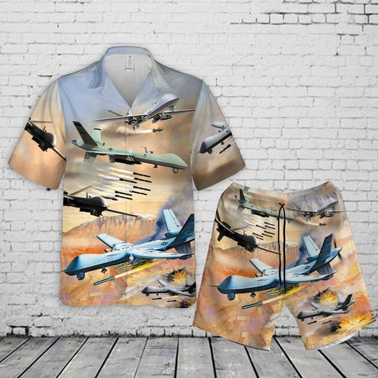 Us Air Force Hawaiian Shirt Set