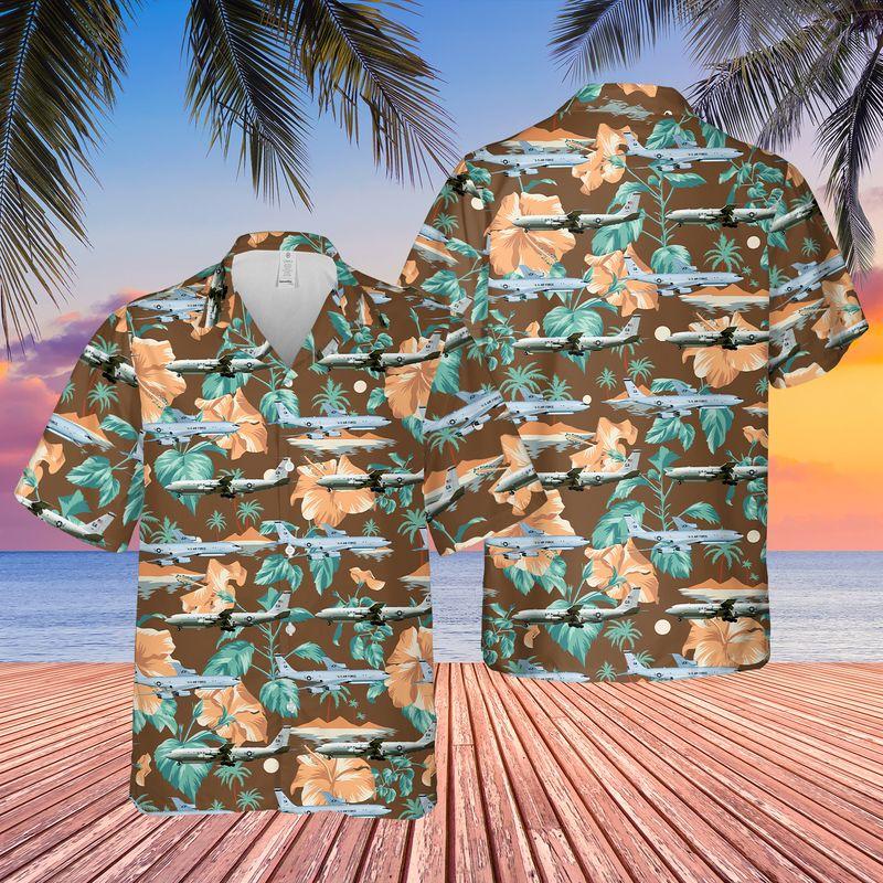 Us Air Force Northrop Grumman E-8 Joint Hawaiian Shirt