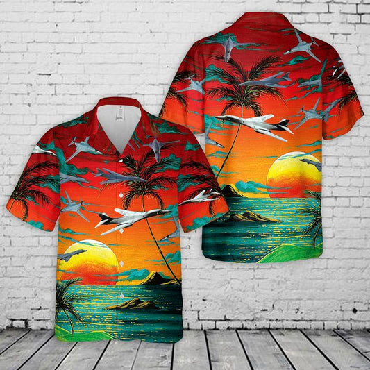 Us Air Force Rockwell B-1 Lancer Hawaiian Shirt