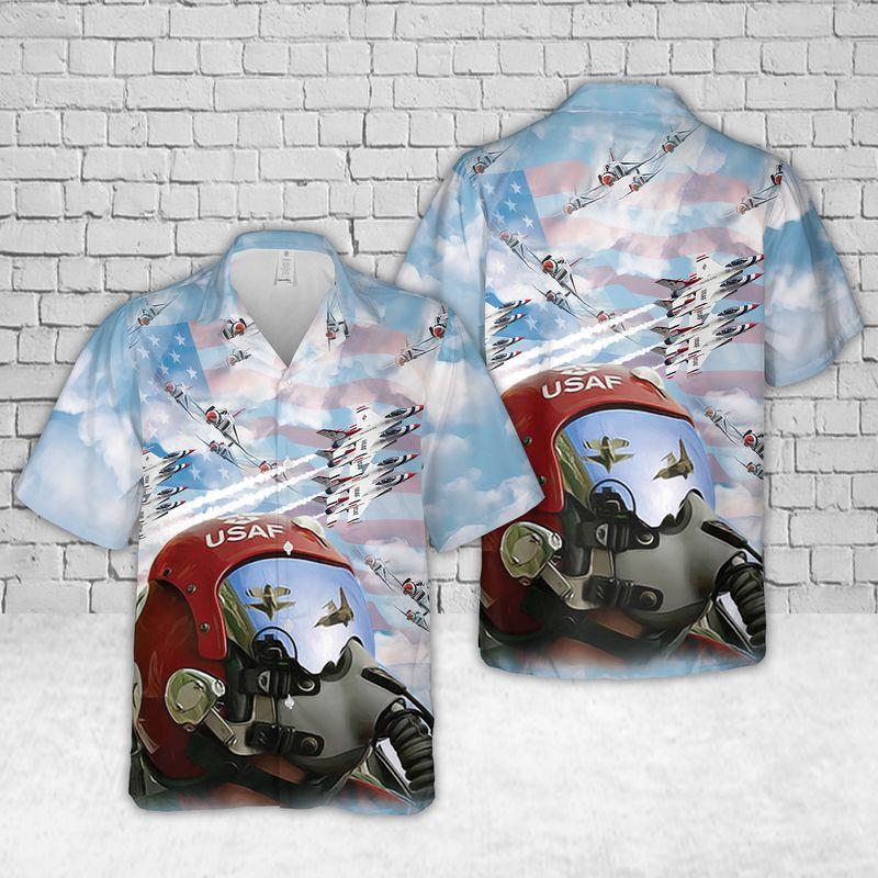 Us Air Force Thunderbirds Pilot Hawaiian Shirt