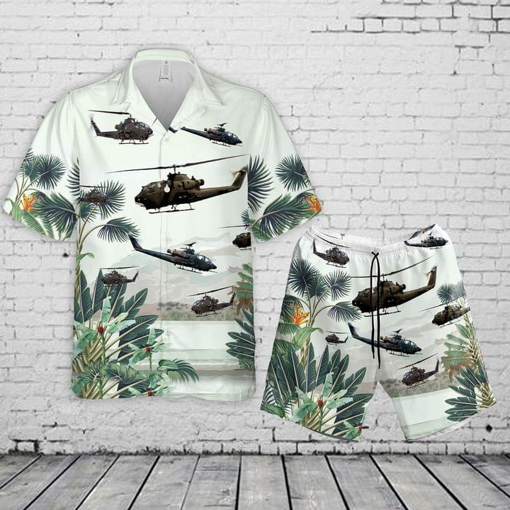 Us Army Ah-1f Cobra Hawaiian Shirt Set