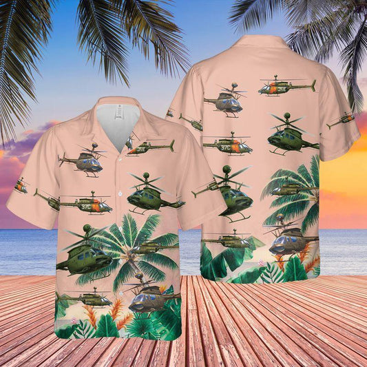 Us Army Bell Oh-58 Kiowa Hawaiian Shirt