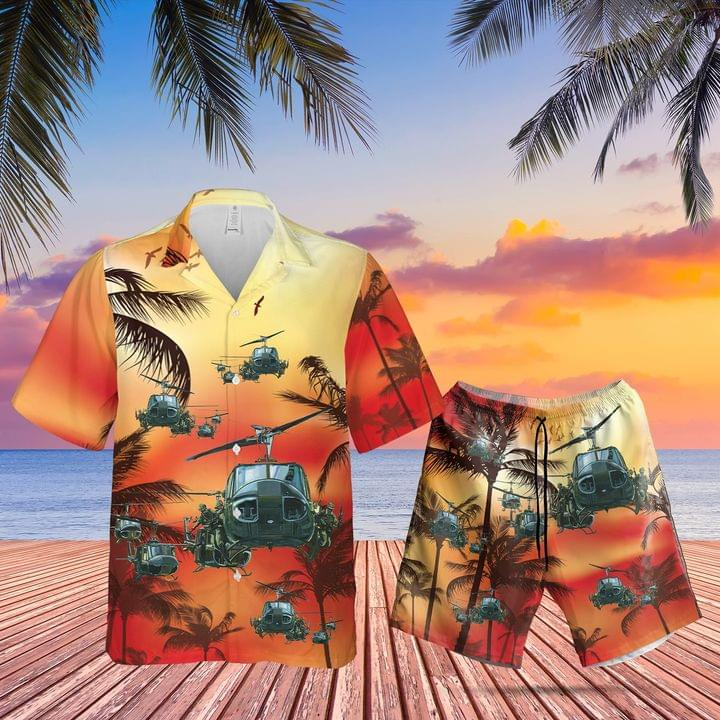 Us Army Hawaiian Shirt Set