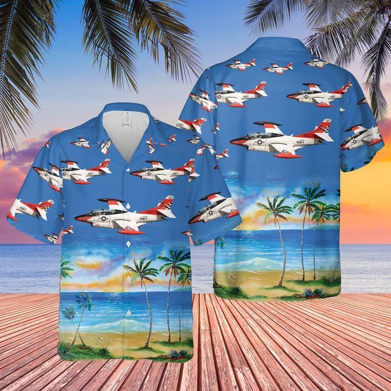 Us Navy North American Hawaiian Shirt