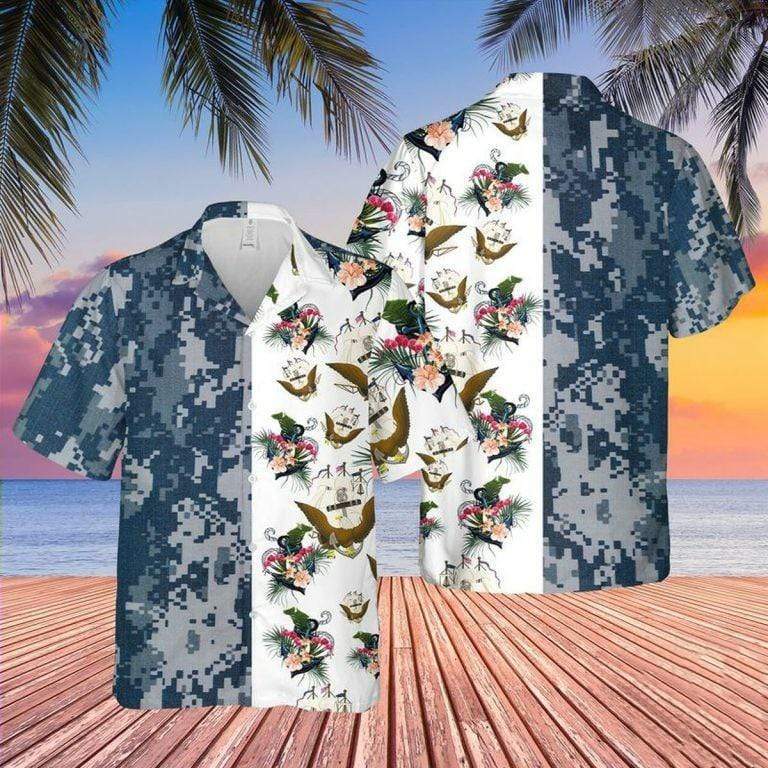 Us Navy Tropical Hawaiian Shirt