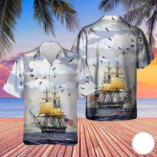 Us Navy Uss Constitution Hawaiian Aloha Shirt