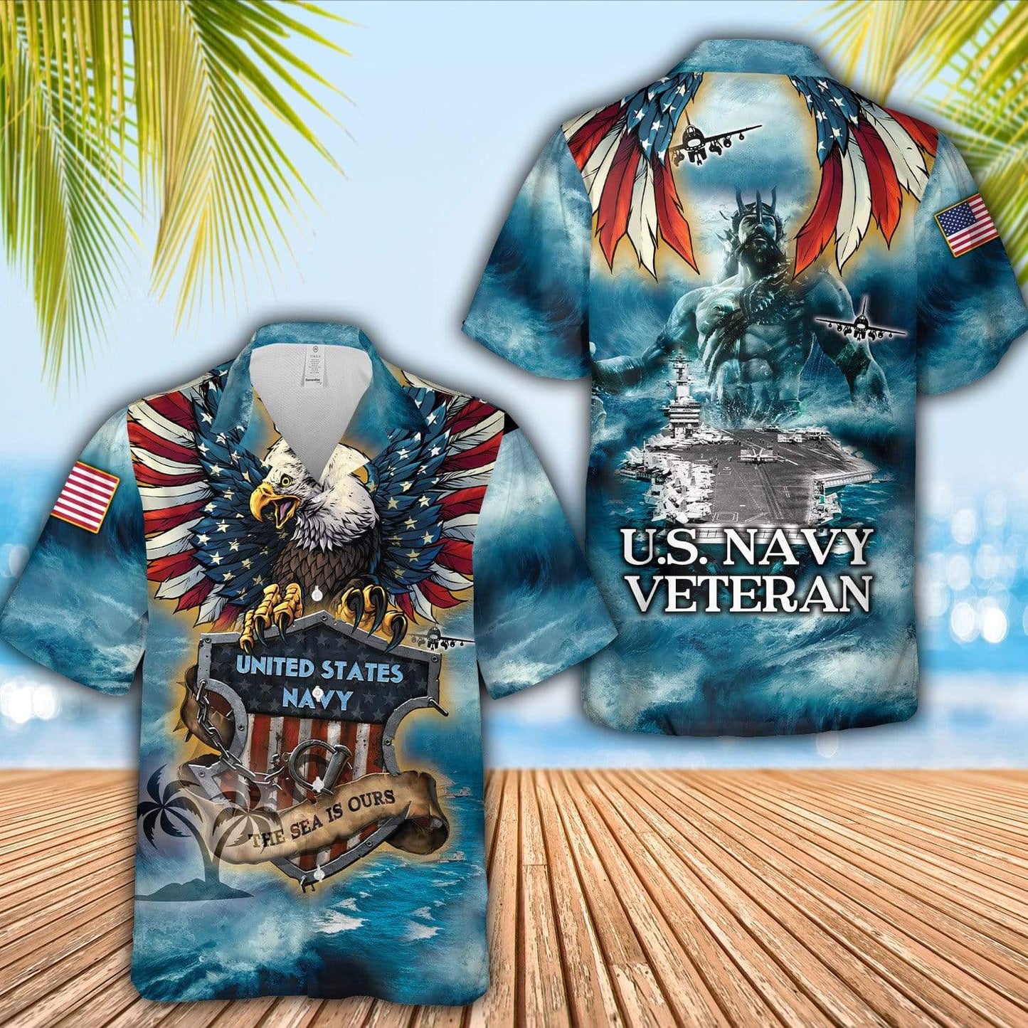 Us Navy Veterans The Sea Is Ours Aquaman Aloha Hawaiian Shirt