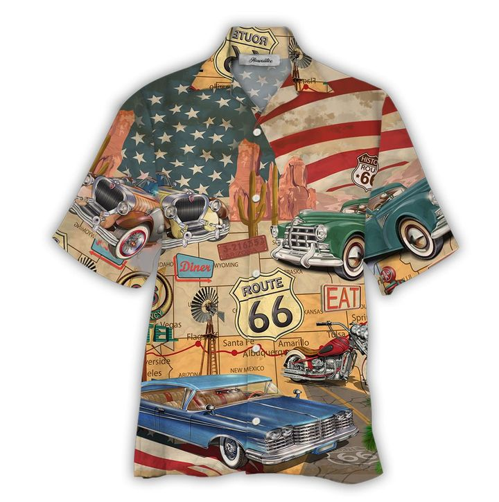 Us Route 66 Hawaiian Shirt