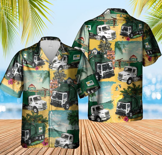 Us Waste Collector Garbage Hawaiian Shirt