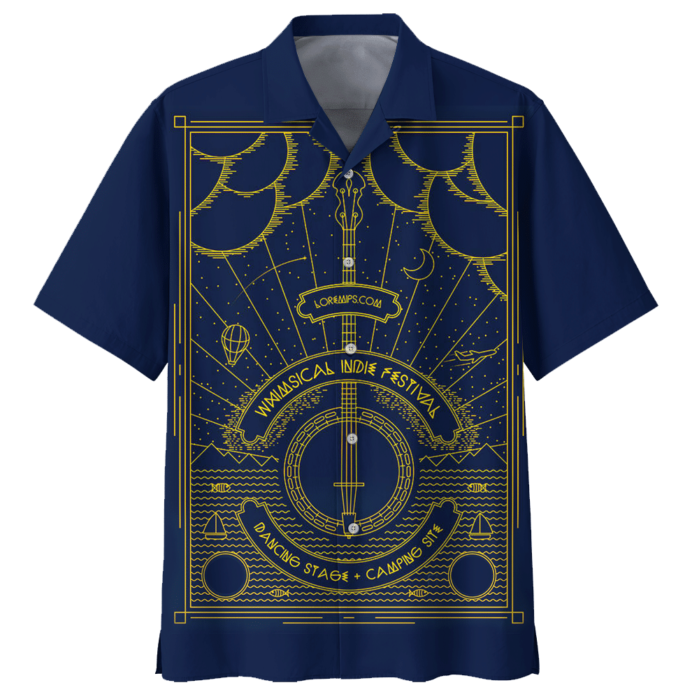 Vector Music Banjo Hawaiian Shirt