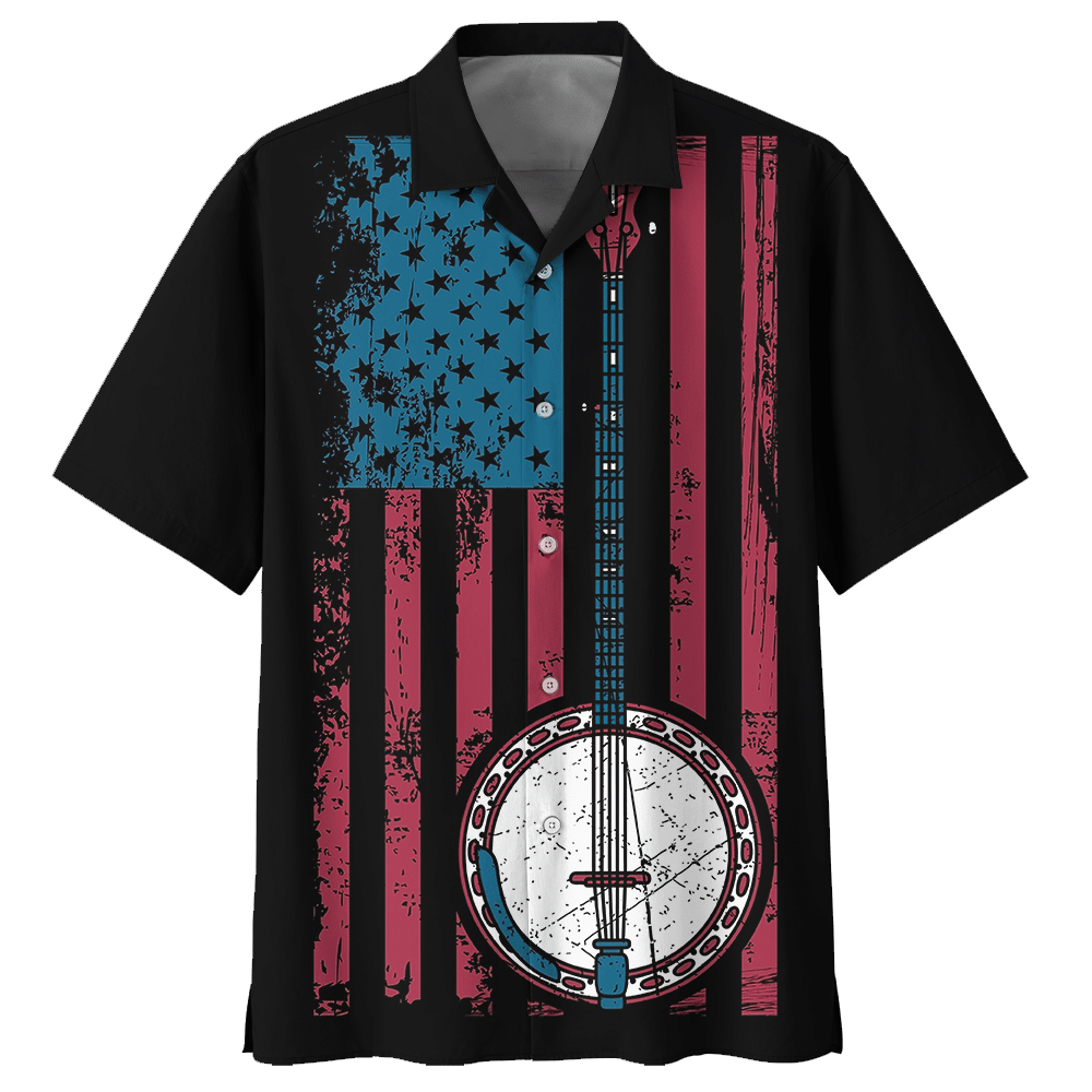 Vertical Banjo Hawaiian Shirt