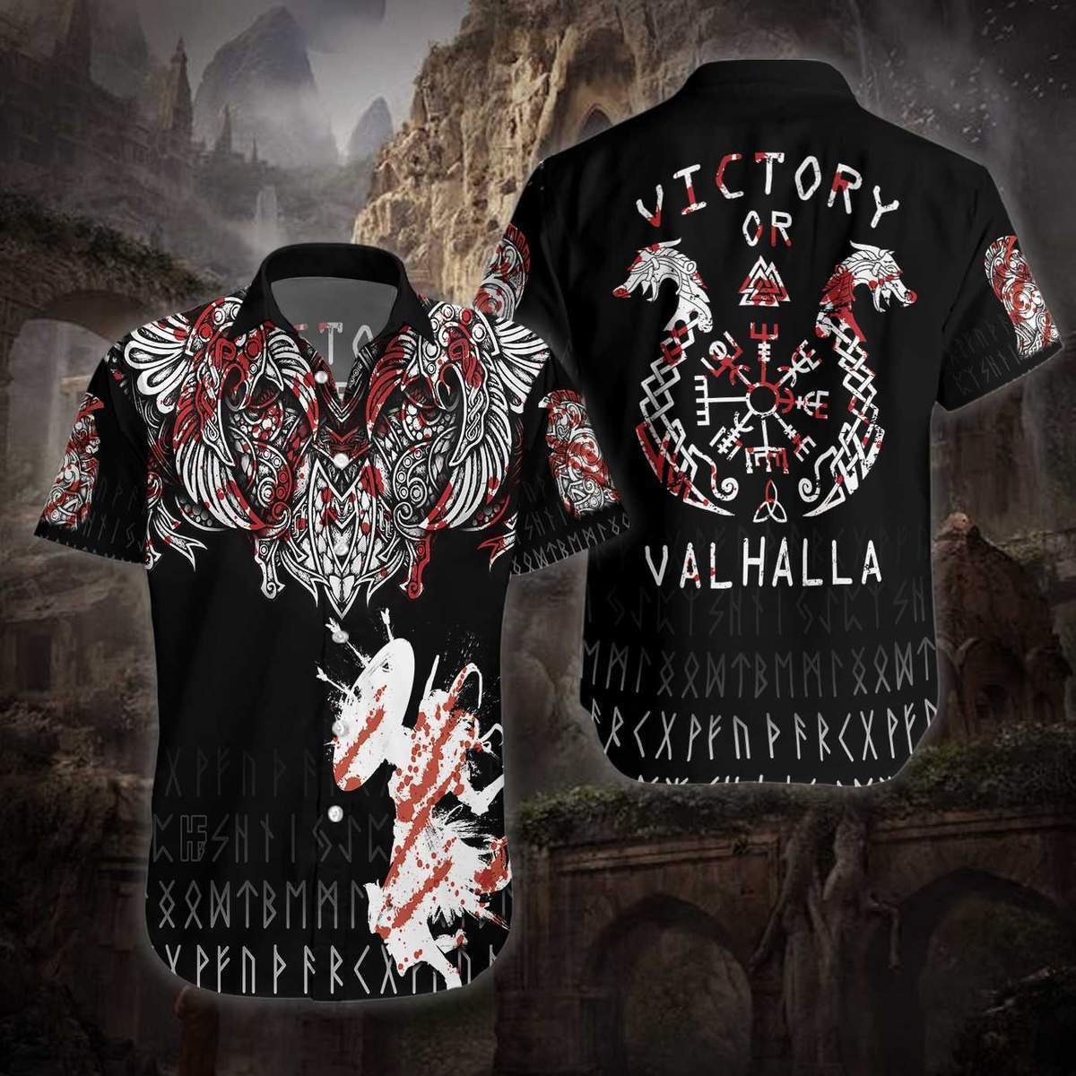 Victory Or Valhalla Hawaiian Shirt