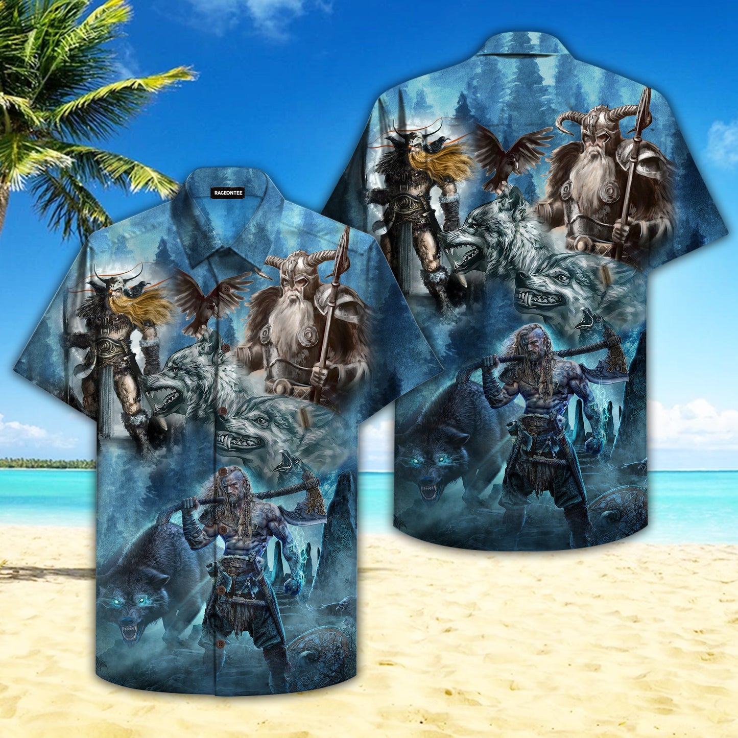 Viking Odin Hawaiian Shirt