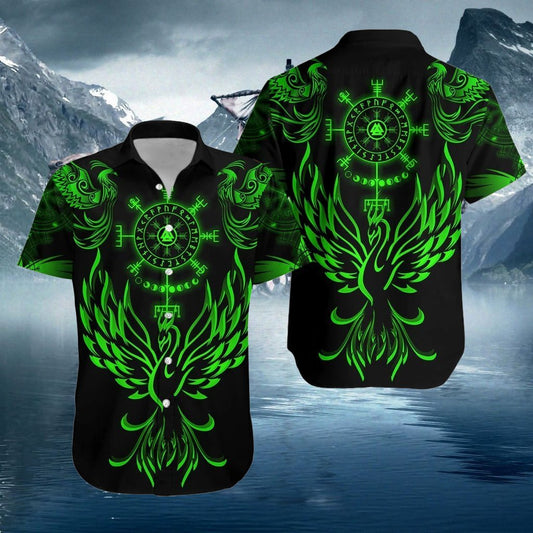 Viking Phoenix Vegvisir Hawaiian Shirt