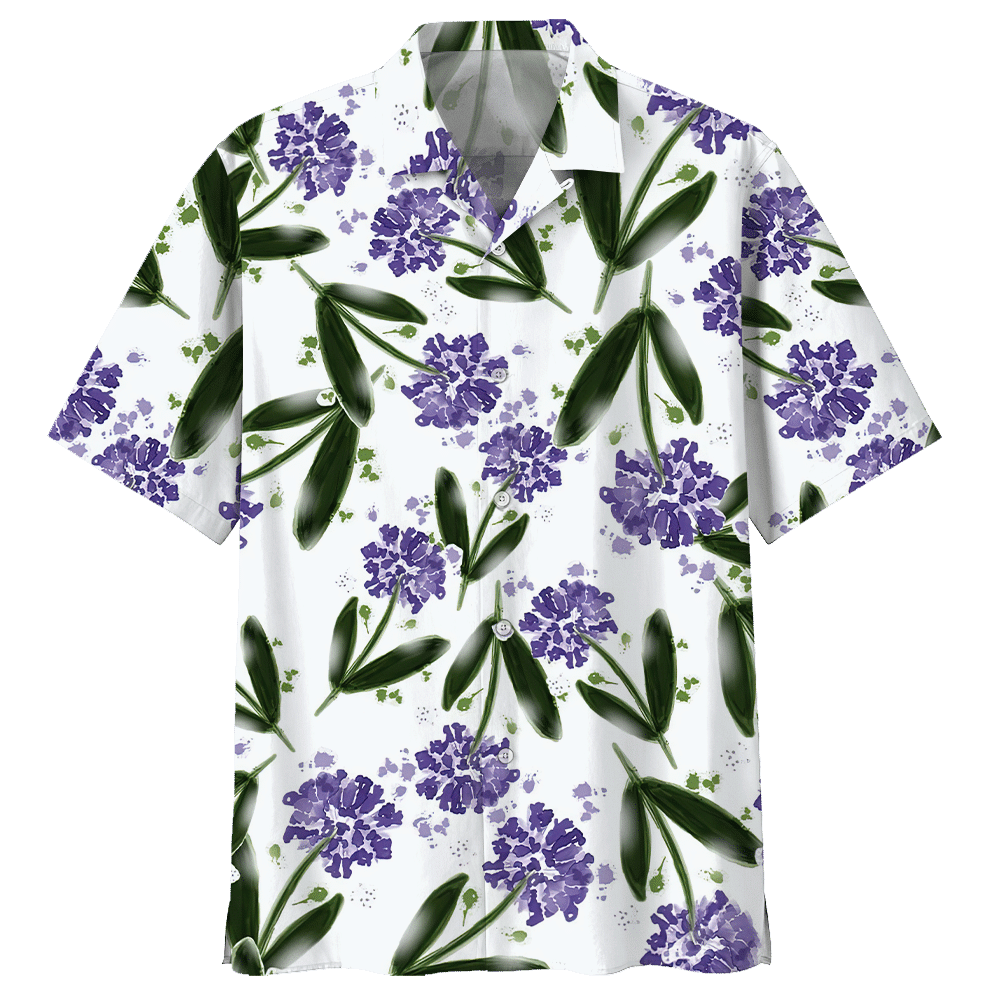 Violet Botanical Hawaiian Shirt