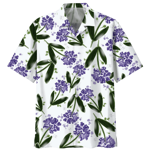 Violet Botanical Hawaiian Shirt