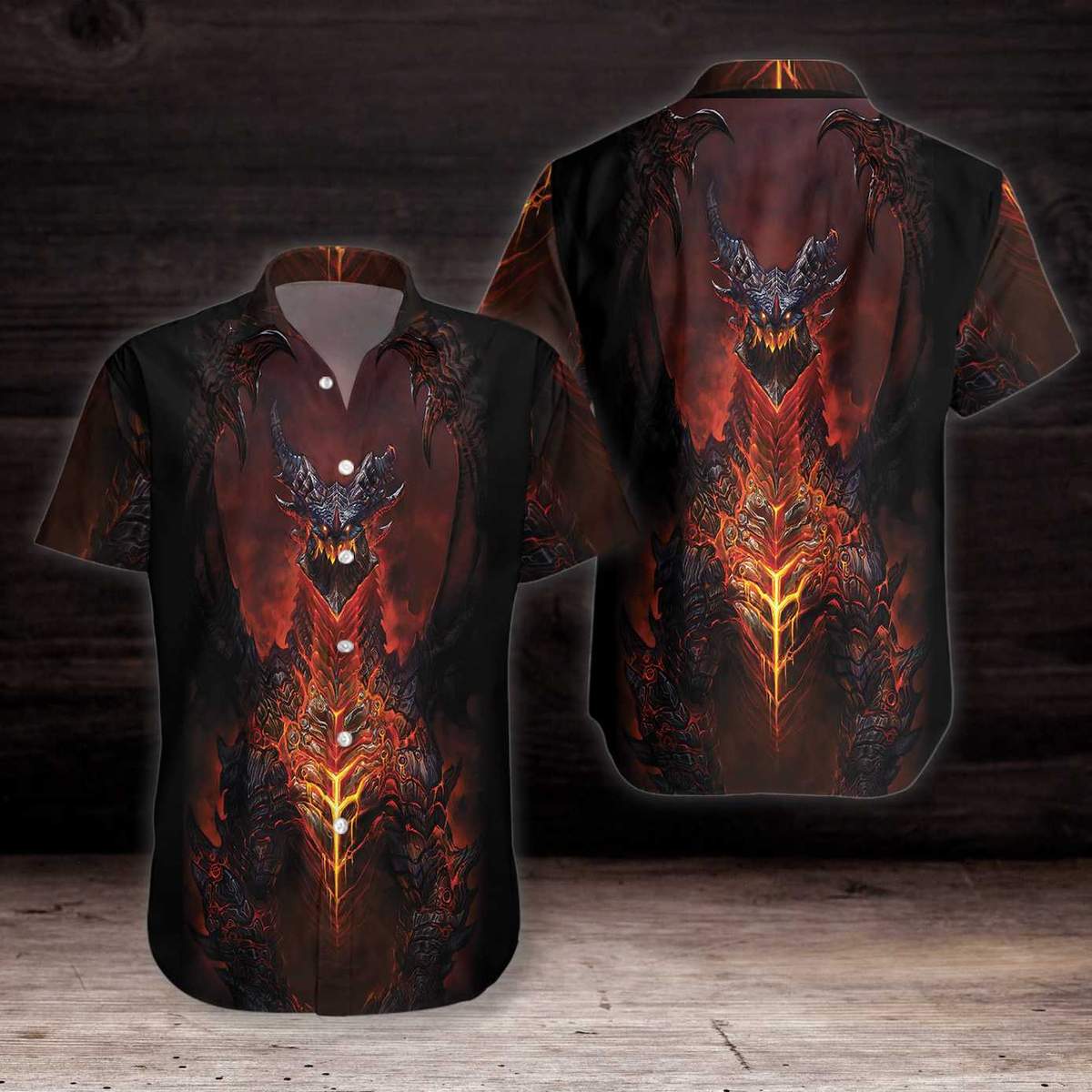 Volcanic Dragon Hawaiian Shirt