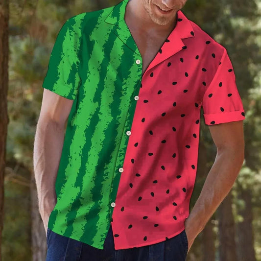 Watermelon Tropical Green Red Best Design Hawaiian Shirt