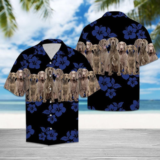 Weimaraner Blue Awesome Design Hawaiian Shirt