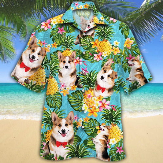 Welsh Corgi Dog Lovers Pineapple Hawaiian Shirt