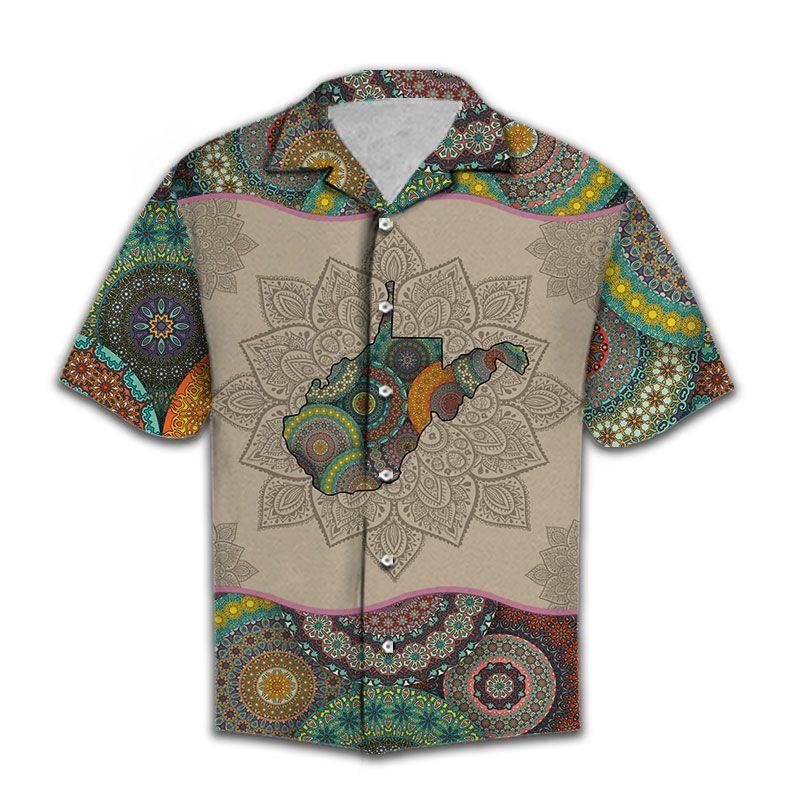 West Virginia Mandala Multicolor Amazing Design Hawaiian Shirt Tee