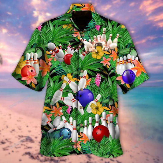 What Happens At Bowling Stays Hawaiian Shirt