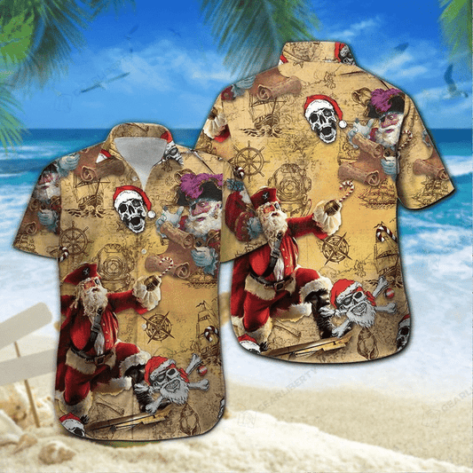 Who Loves Pirate Story On Christmas Time Hawaiian Shirt