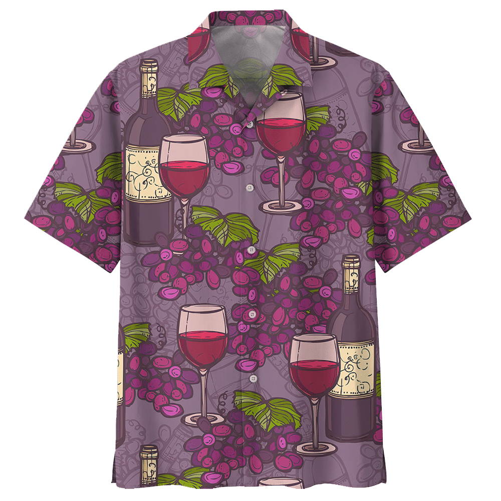 Wine Bottle Hawaiian Shirt