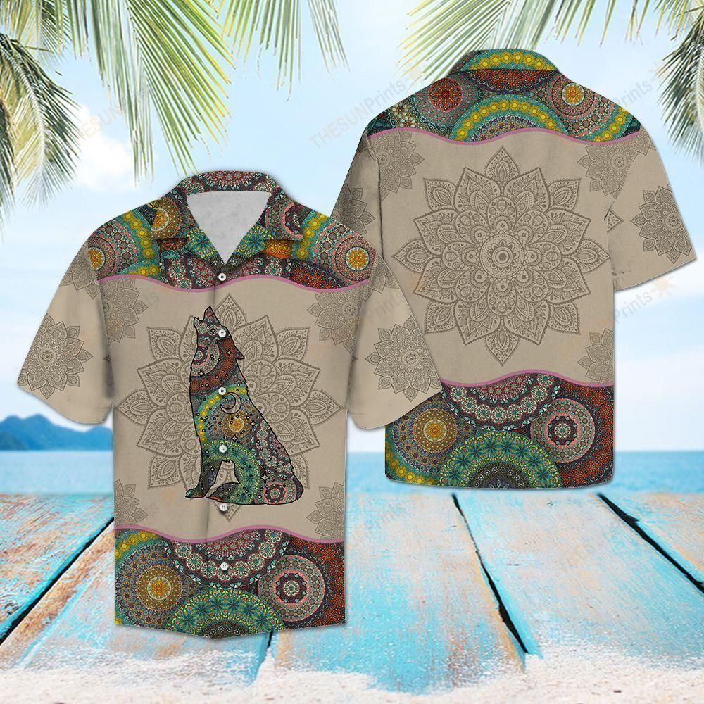 Wolf Mandala Multicolor Amazing Design Hawaiian Shirt