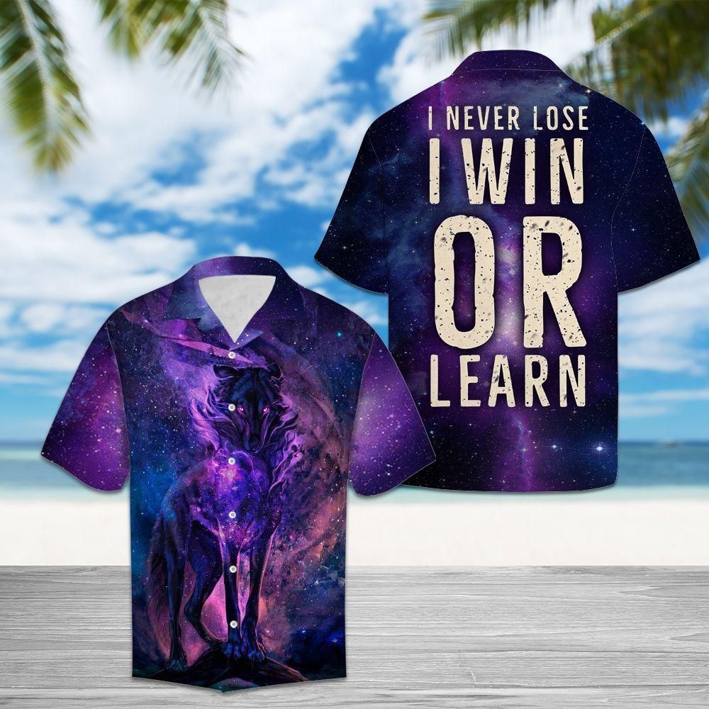 Wolf Purple Awesome Design Hawaiian Shirt