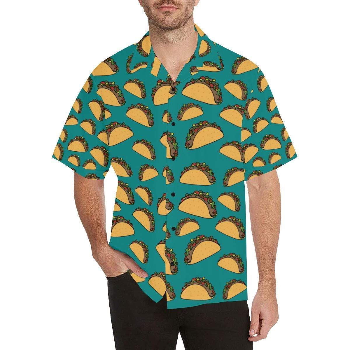 Working Out For Tacos Green Yellow Hawaiian Shirt