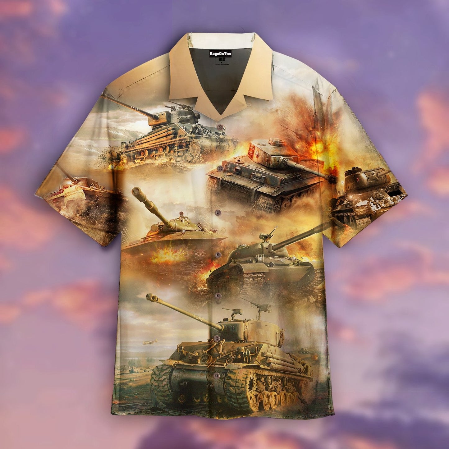 World Of America Tanks Veteran Hawaiian Shirt