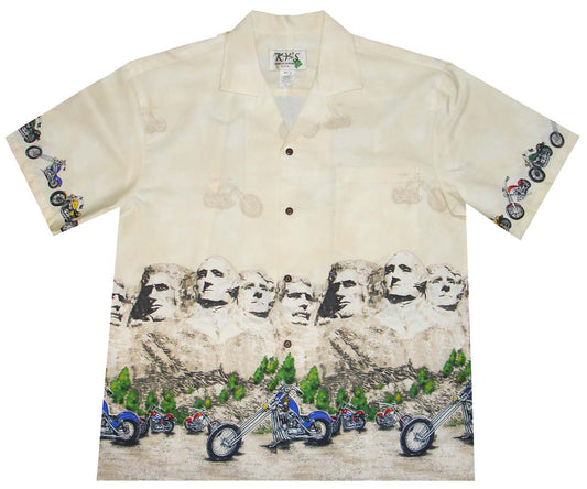 Presidents and Motorcycles WhiteHawaiian Shirt Made In Hawaii, Summer Shirt, Beach Shirts