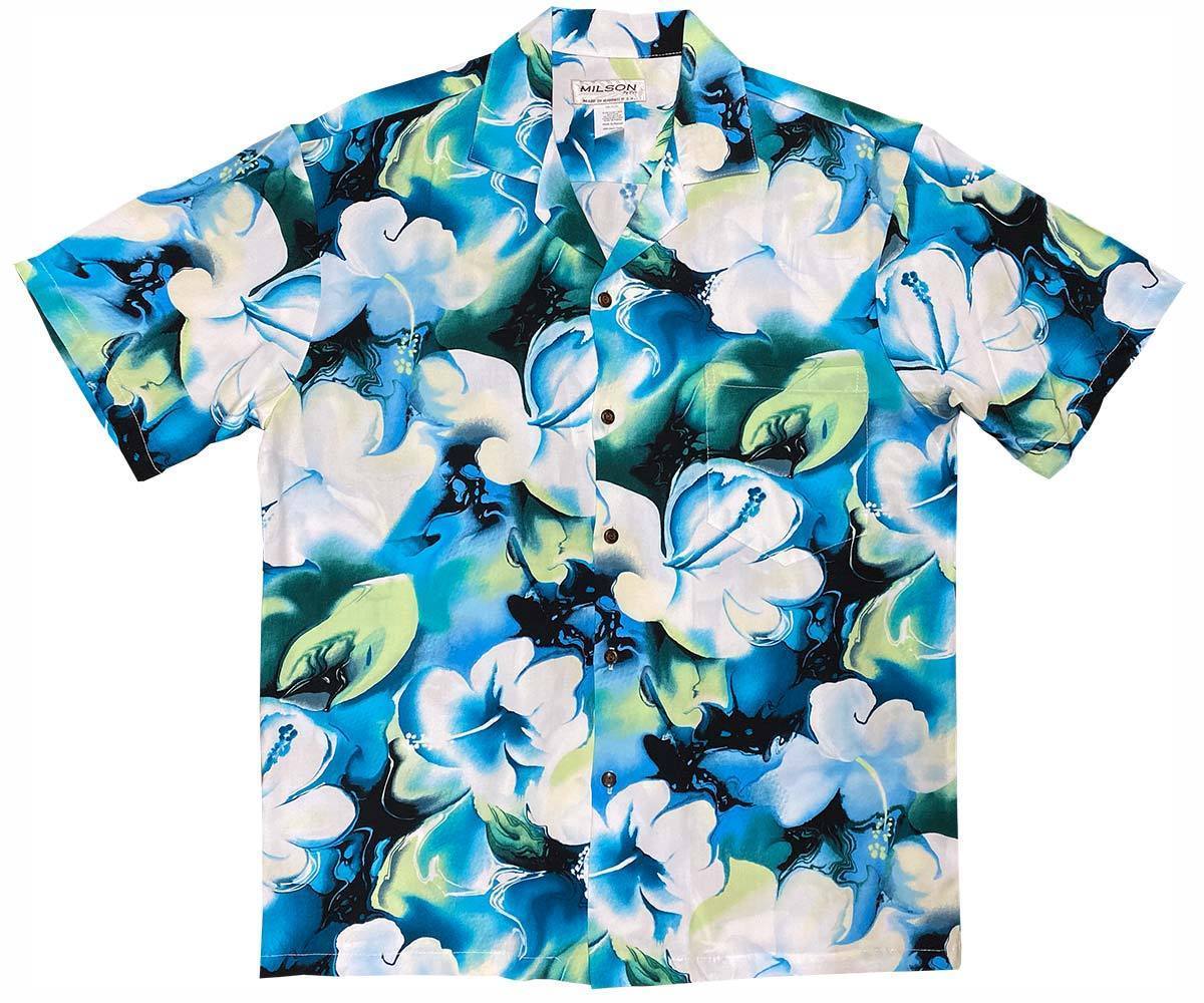 Water Flower BlueHawaiian Shirt Made In Hawaii, Summer Shirt, Beach Shirts