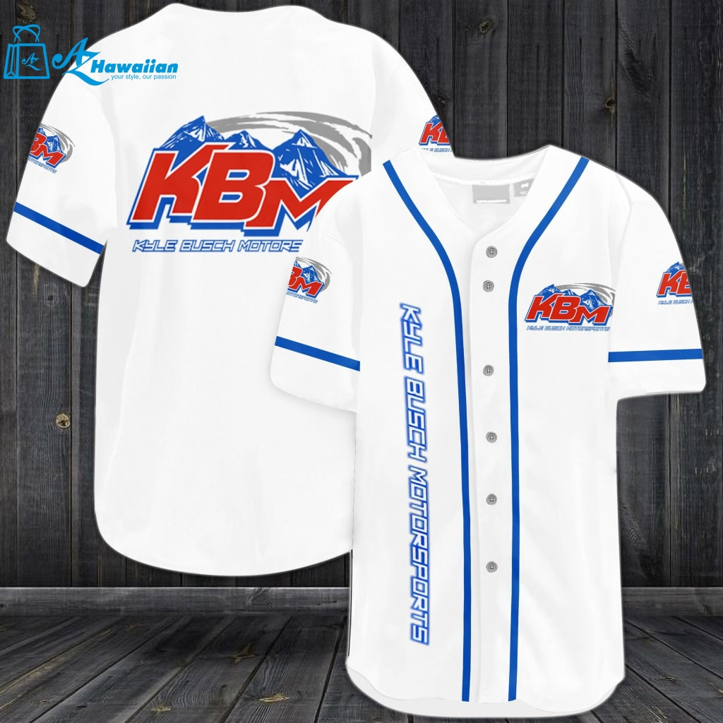 Kyle Busch Motorsports KBM Car Team Baseball Jersey 