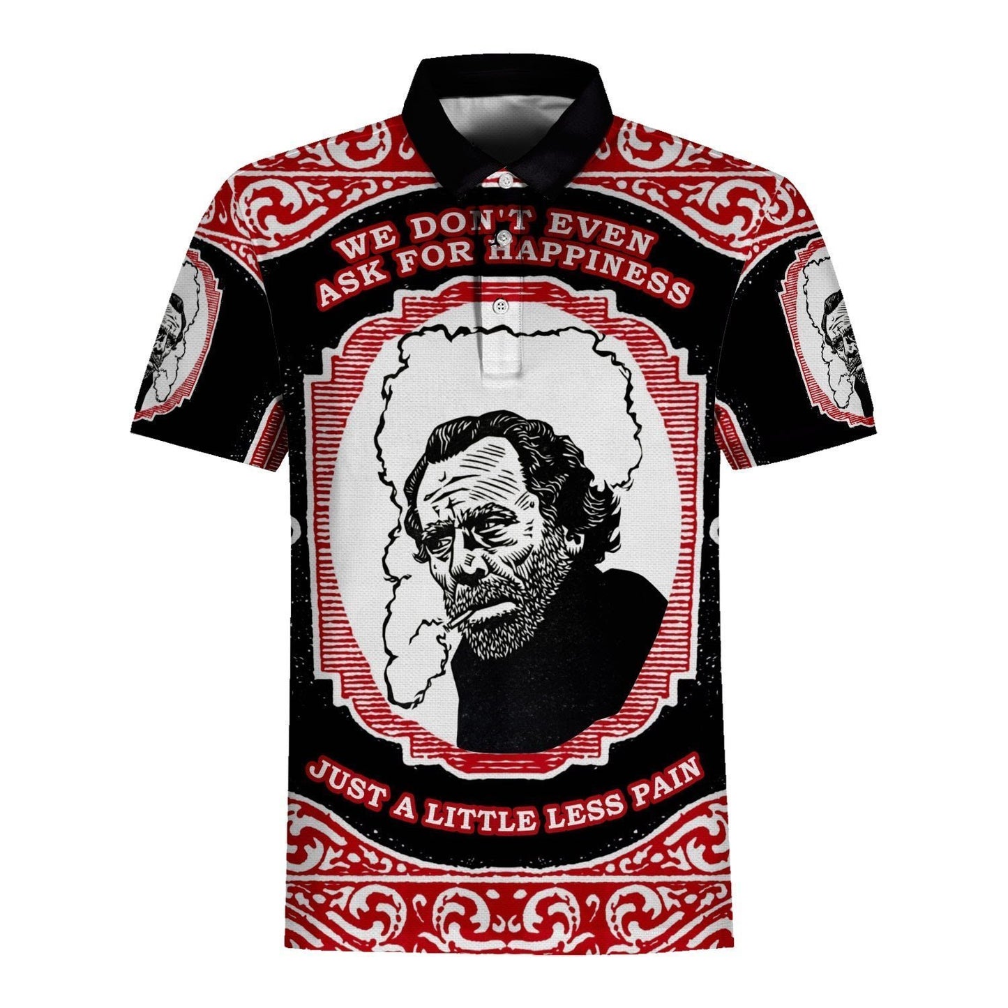 3D Tops Charles Bukowski Just A Little Less Pain Hawaiian Shirt