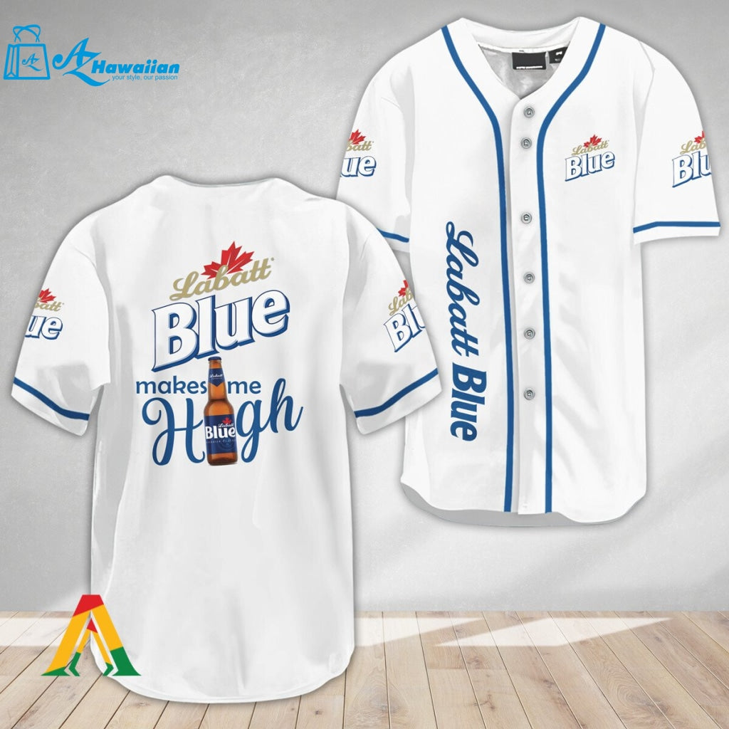 Labatt Blue Beer Make Me High Baseball Jersey