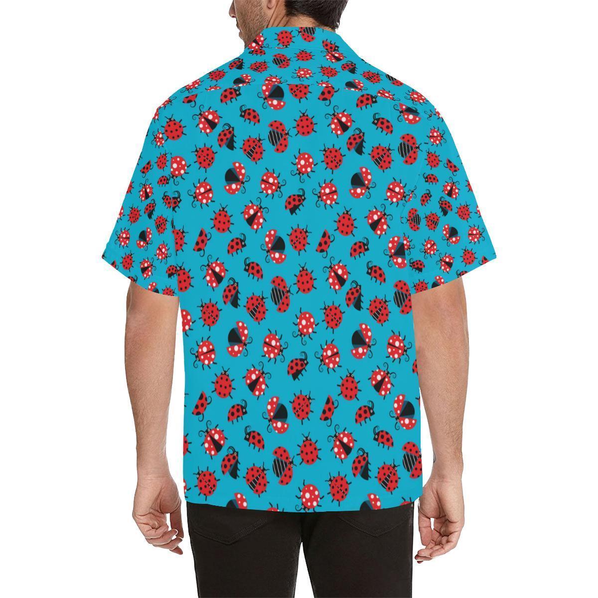 Ladybug Action Print Pattern Hawaiian Shirt