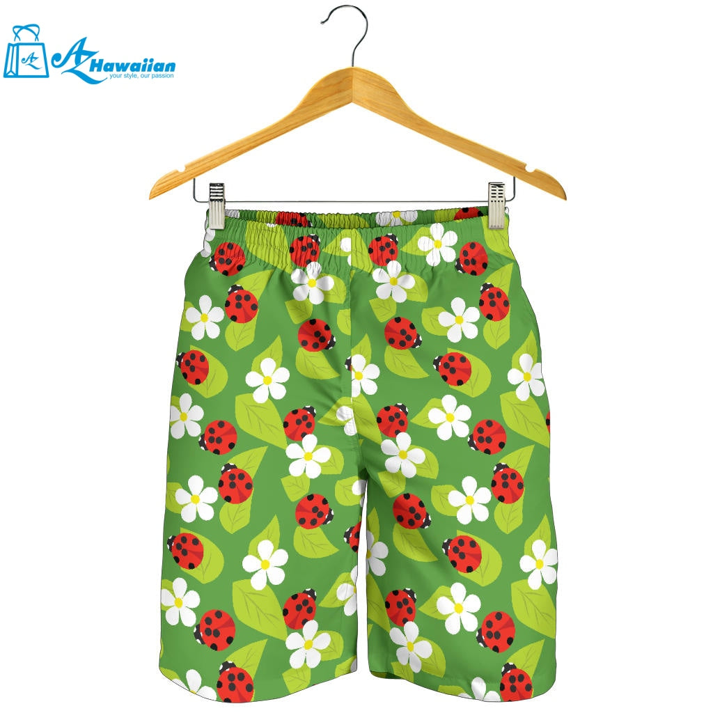 Ladybug Pattern Print Design 01 Men Shorts