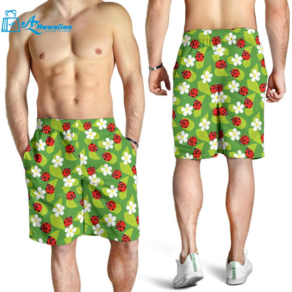 Ladybug Pattern Print Design 01 Men Shorts