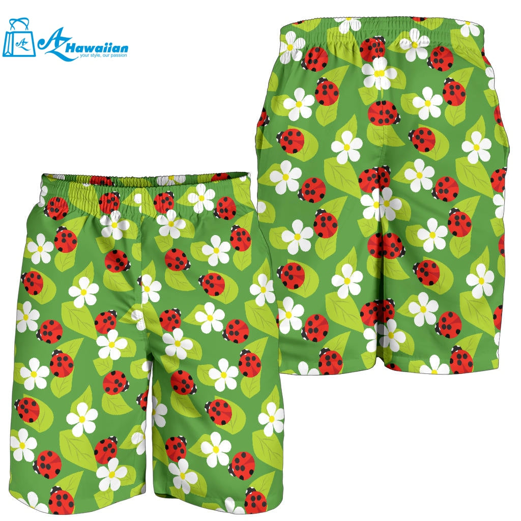 Ladybug Pattern Print Design 01 Men Shorts