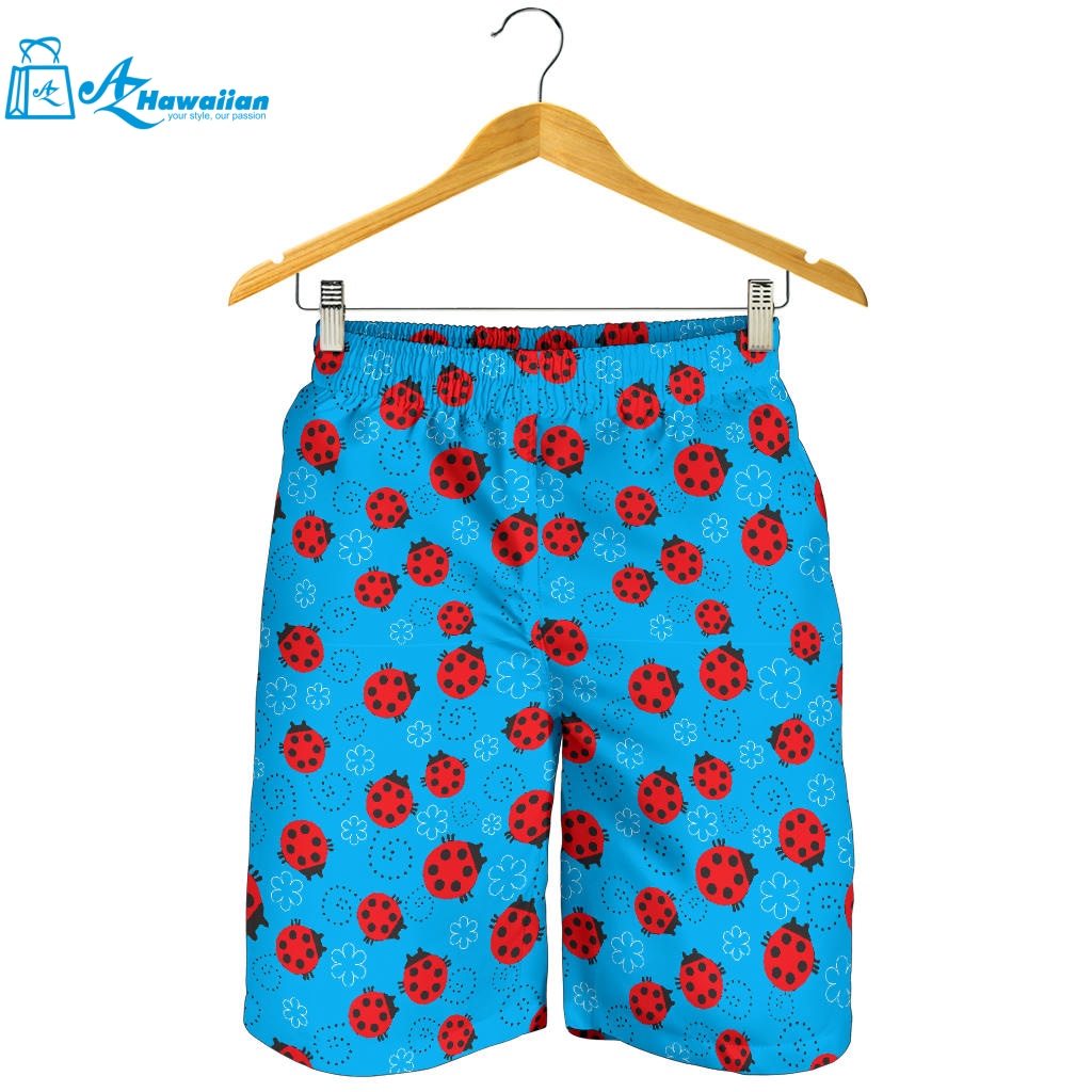 Ladybug Pattern Print Design 02 Men Shorts