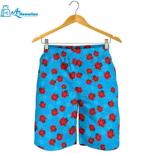 Ladybug Pattern Print Design 02 Men Shorts