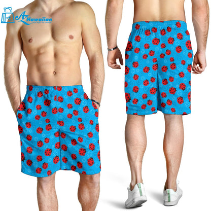 Ladybug Pattern Print Design 02 Men Shorts