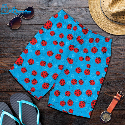 Ladybug Pattern Print Design 02 Men Shorts