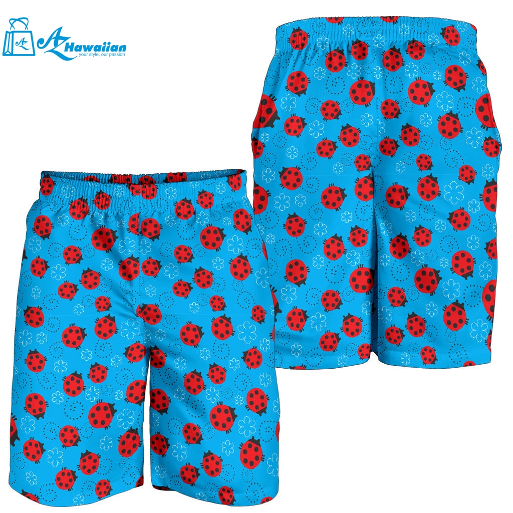 Ladybug Pattern Print Design 02 Men Shorts