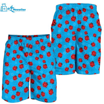 Ladybug Pattern Print Design 02 Men Shorts