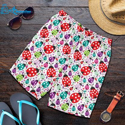 Ladybug Pattern Print Design 03 Men Shorts