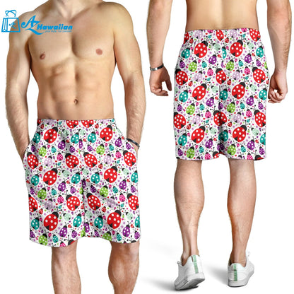 Ladybug Pattern Print Design 03 Men Shorts