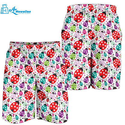 Ladybug Pattern Print Design 03 Men Shorts